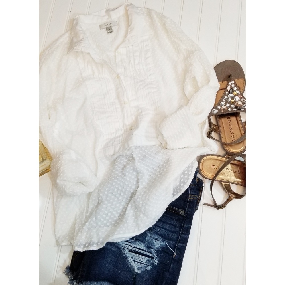 J Crew beautiful femine long sleeve top